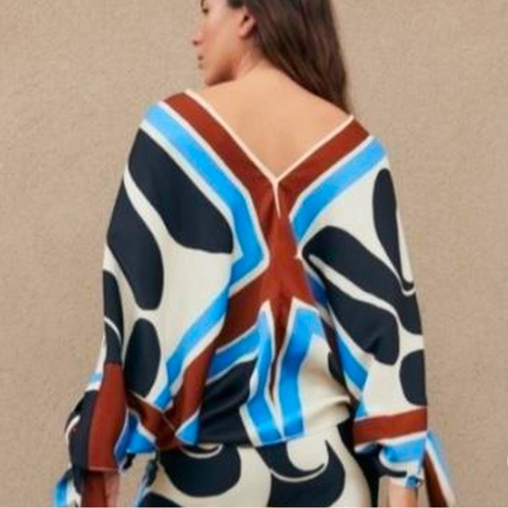 Multicolor Geometric Women's Top